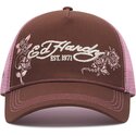 mutzen-gebogen-braun-snapback-rosa-skull-and-roses-von-ed-hardy