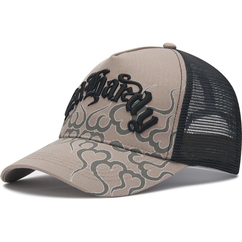 cappello-curvo-grigio-snapback-flaming-di-ed-hardy