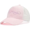 casquette-trucker-rose-et-blanche-diamante-velour-ed-hardy