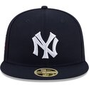 casquette-plate-bleue-marine-ajustee-59fifty-hall-of-fame-new-york-yankees-mlb-new-era