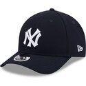 mutzen-gebogen-marineblau-snapback-9forty-m-crown-hall-of-fame-der-new-york-yankees-mlb-von-new-era