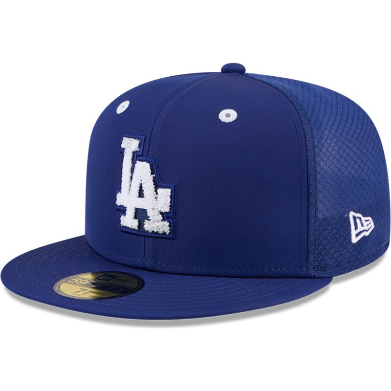 cappello-piatto-blu-aderente-59fifty-all-star-game-workout-dei-los-angeles-dodgers-mlb-di-new-era