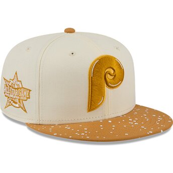 Cappello piatto beige aderente 59FIFTY All Star Game Fan Pack dei Philadelphia Phillies MLB di New Era