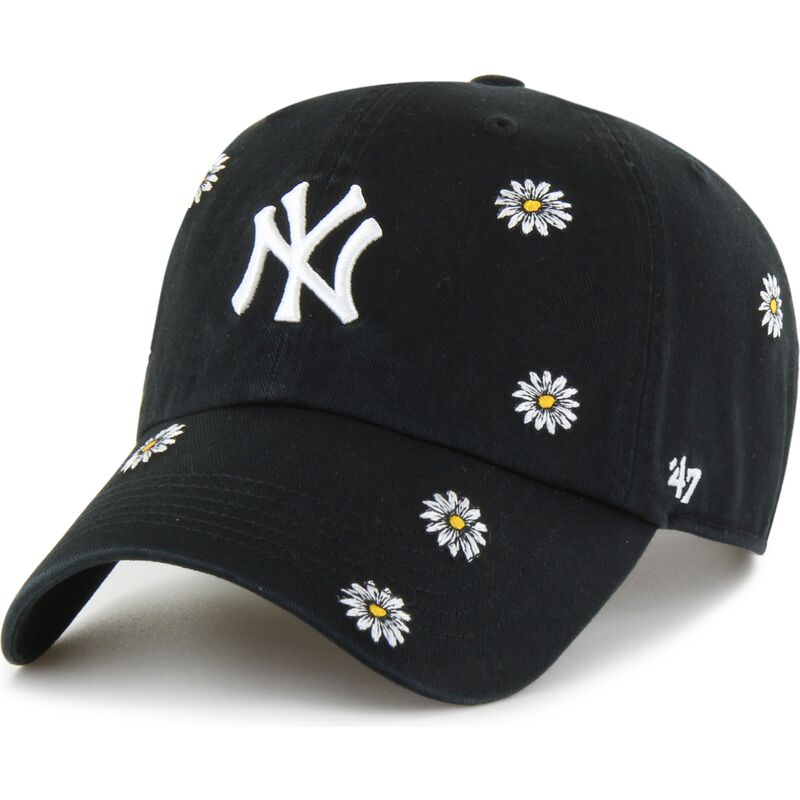 cappello-curvo-nero-cinghia-regolabile-per-bambino-clean-up-scatter-dei-new-york-yankees-mlb-di-47-brand