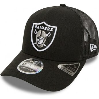 Casquette trucker noire 9SEVENTY Stretch Snap Team Las Vegas Raiders NFL New Era