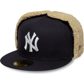 Casquette plate bleue marine ajustée 59FIFTY Dogear World Series New York Yankees MLB New Era