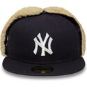 casquette-plate-bleue-marine-ajustee-59fifty-dogear-world-series-new-york-yankees-mlb-new-era