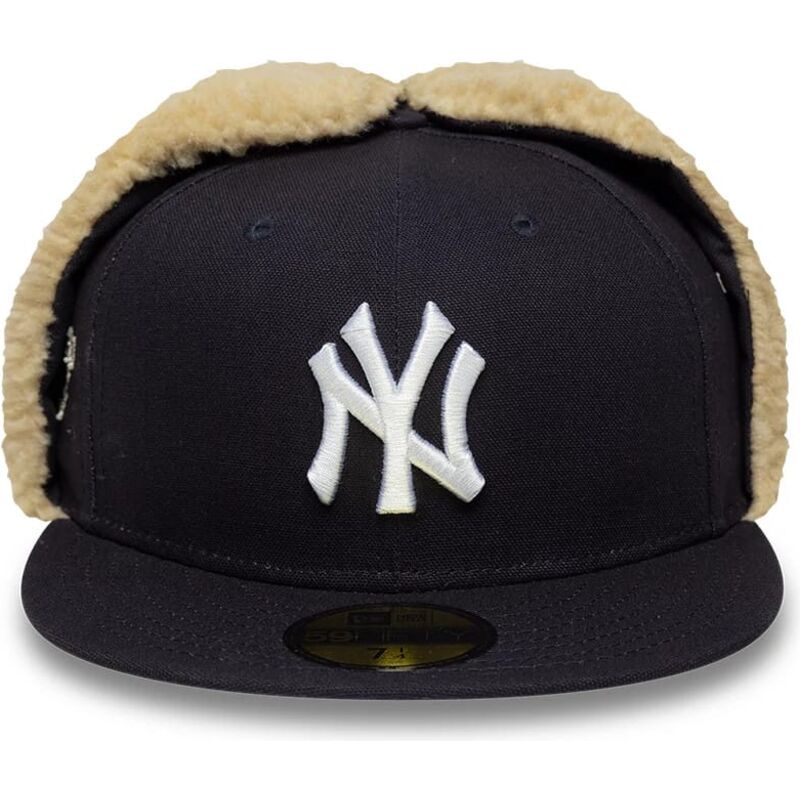 casquette-plate-bleue-marine-ajustee-59fifty-dogear-world-series-new-york-yankees-mlb-new-era