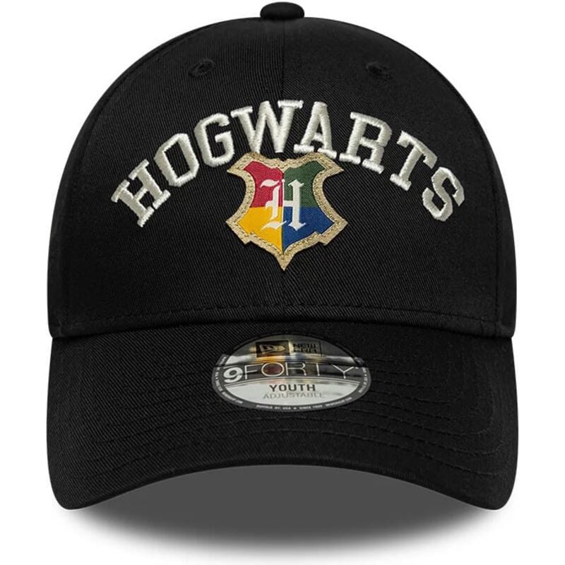 cappello-curvo-nero-snapback-per-bambino-9forty-wordmark-dei-hogwarts-harry-potter-di-new-era