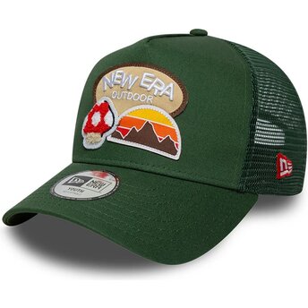 Cappello curvo verde snapback per bambino A Frame Outdoor di New Era