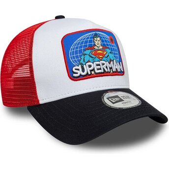 Cappello curvo multicolore snapback per bambino A Frame Patch dei Superman DC Comics di New Era