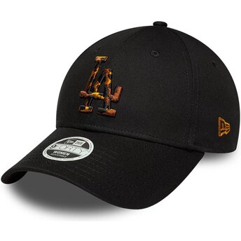 Mützen gebogen schwarz verstellbares band 9FORTY Tort Infill der Los Angeles Dodgers MLB von New Era