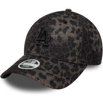 Cappello curvo leopardato cinghia regolabile 9FORTY Leopard Cosy dei Los Angeles Dodgers MLB di New Era