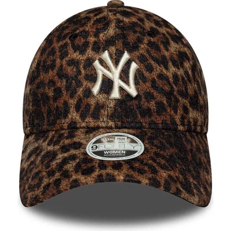 mutzen-gebogen-leopard-verstellbares-band-9forty-leopard-cosy-der-new-york-yankees-mlb-von-new-era