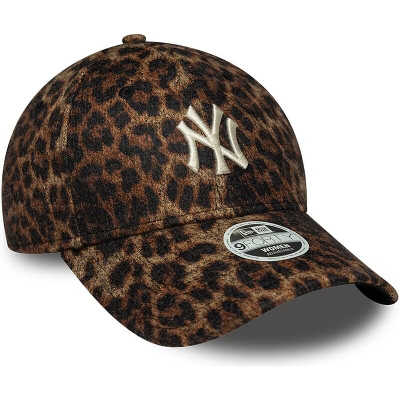 mutzen-gebogen-leopard-verstellbares-band-9forty-leopard-cosy-der-new-york-yankees-mlb-von-new-era