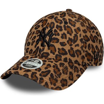 Mützen gebogen leopard verstellbares band 9FORTY Leopard Cord der New York Yankees MLB von New Era