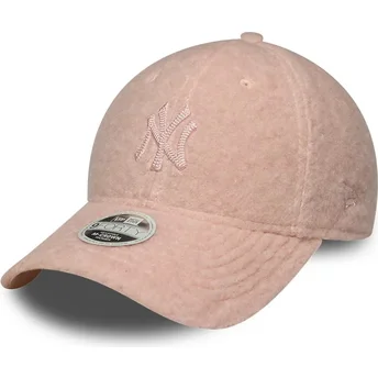 Cappello curvo rosa snapback rosa 9FORTY M-Crown Winter Borg dei New York Yankees MLB di New Era