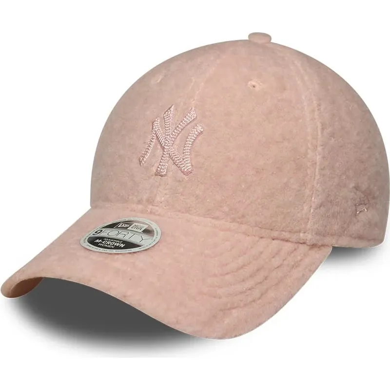 cappello-curvo-rosa-snapback-rosa-9forty-m-crown-winter-borg-dei-new-york-yankees-mlb-di-new-era