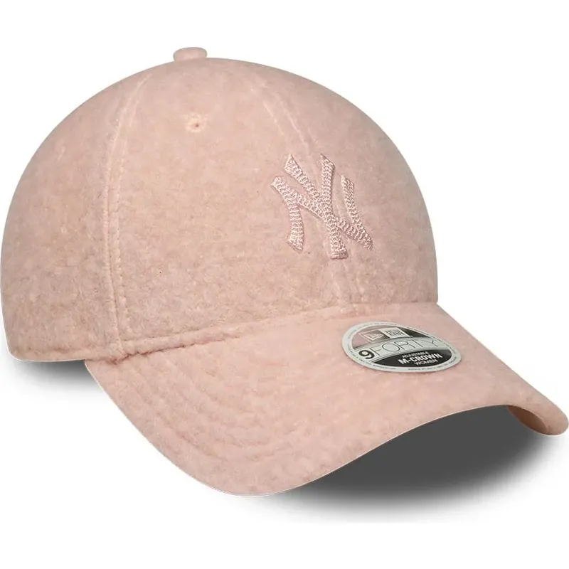 cappello-curvo-rosa-snapback-rosa-9forty-m-crown-winter-borg-dei-new-york-yankees-mlb-di-new-era