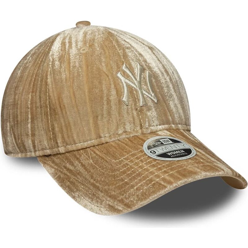 cappello-curvo-beige-cinghia-regolabile-9twenty-velour-dei-new-york-yankees-mlb-di-new-era cappello-curvo-beige-cinghia-regolabile-9twenty-velour-dei-new-york-yankees-mlb-di-new-era