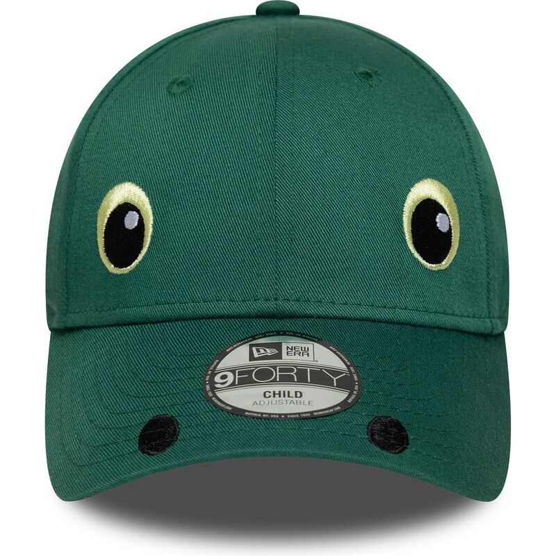 cappello-curvo-verde-snapback-per-bambino-9forty-dino-face-di-new-era cappello-curvo-verde-snapback-per-bambino-9forty-dino-face-di-new-era