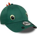 cappello-curvo-verde-snapback-per-bambino-9forty-dino-face-di-new-era