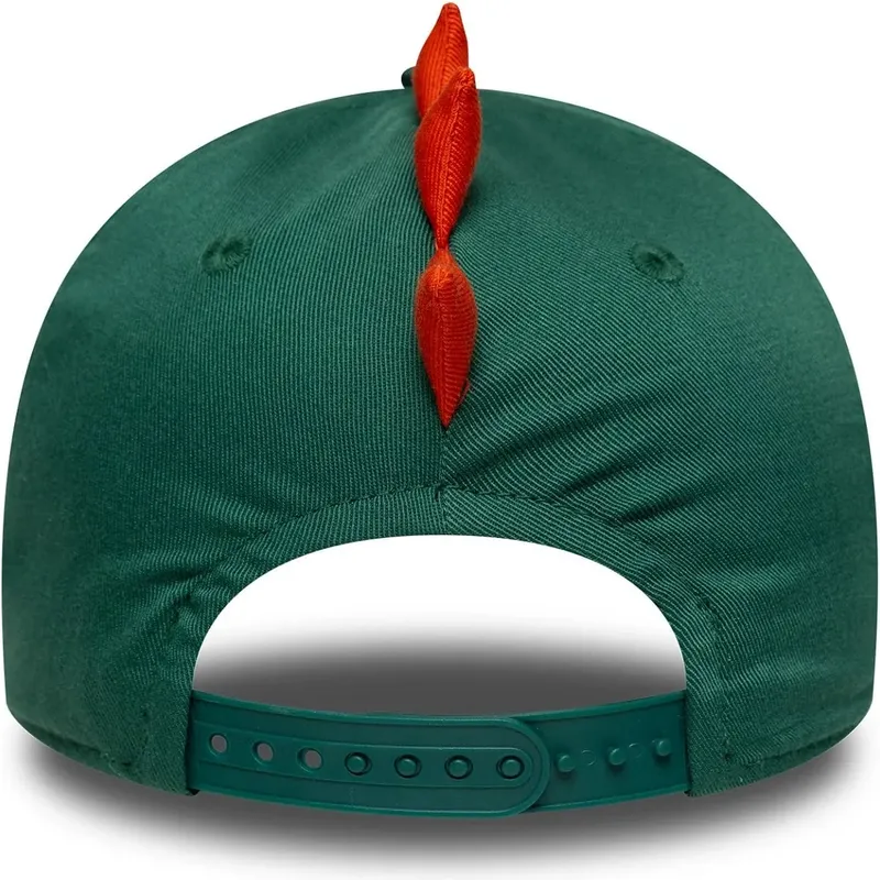 cappello-curvo-verde-snapback-per-bambino-9forty-dino-face-di-new-era cappello-curvo-verde-snapback-per-bambino-9forty-dino-face-di-new-era
