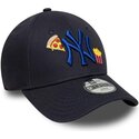 cappello-curvo-blu-marino-cinghia-regolabile-per-bambino-9forty-food-icon-dei-new-york-yankees-mlb-di-new-era