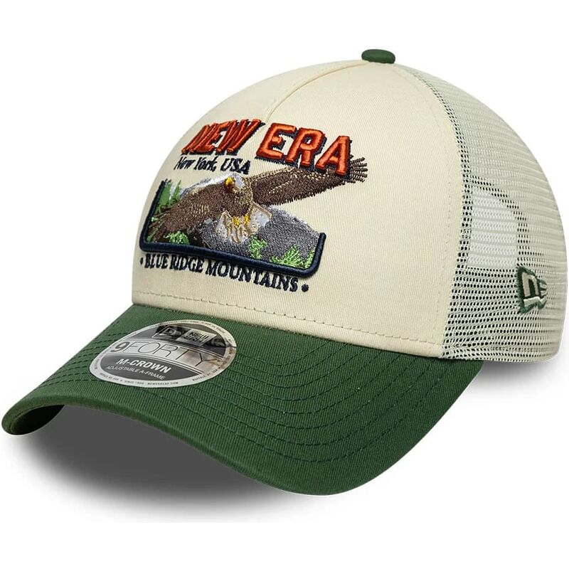 cappello-curvo-verde-snapback-9forty-m-crown-a-frame-graphic-di-new-era