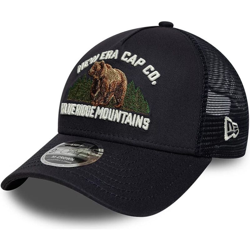 casquette-trucker-bleue-marine-9forty-m-crown-a-frame-graphic-blue-ridge-mountains-new-era