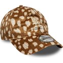 casquette-courbee-marron-ajustable-9twenty-animal-print-los-angeles-dodgers-mlb-new-era