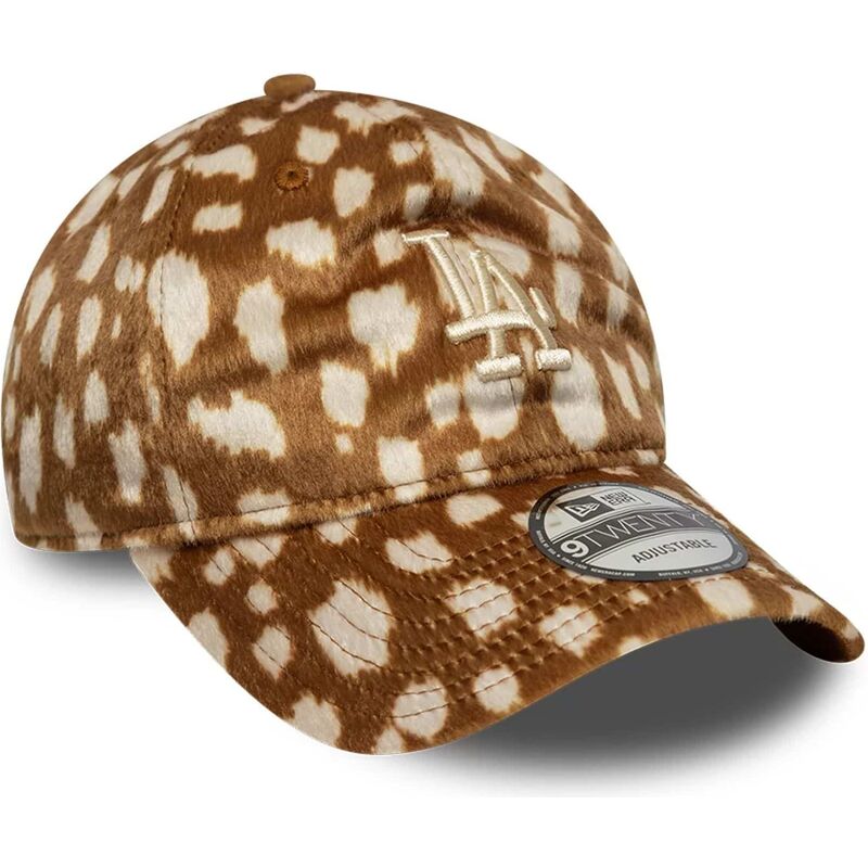 cappello-curvo-marrone-cinghia-regolabile-9twenty-animal-print-dei-los-angeles-dodgers-mlb-di-new-era