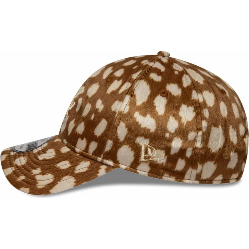 cappello-curvo-marrone-cinghia-regolabile-9twenty-animal-print-dei-los-angeles-dodgers-mlb-di-new-era