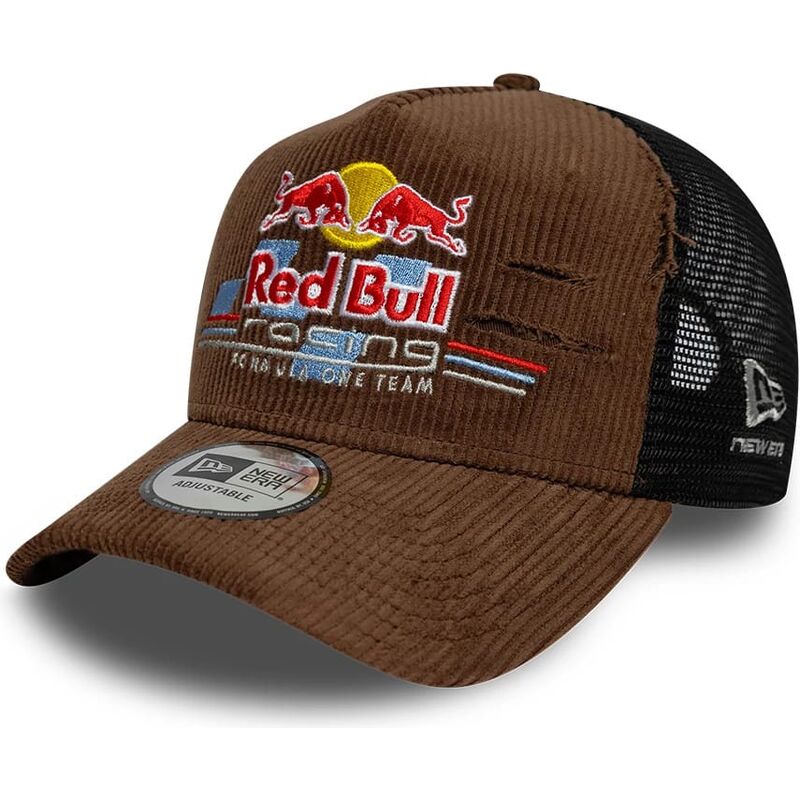 cappello-curvo-marrone-snapback-a-frame-distressed-cord-dei-red-bull-racing-formula-1-di-new-era