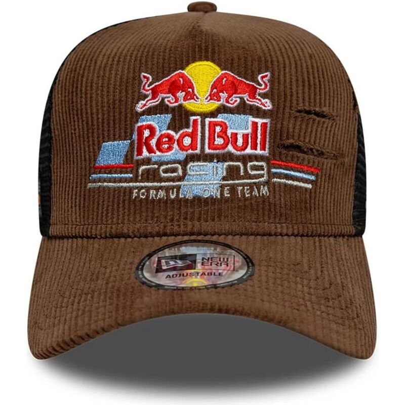 cappello-curvo-marrone-snapback-a-frame-distressed-cord-dei-red-bull-racing-formula-1-di-new-era