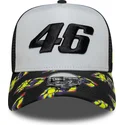 casquette-trucker-noire-et-blanche-e-frame-print-visor-valentino-rossi-vr46-motogp-new-era
