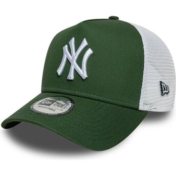 Cappello curvo verde snapback A Frame League Essential dei New York Yankees MLB di New Era