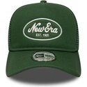casquette-trucker-verte-a-frame-oval-patch-foam-new-era