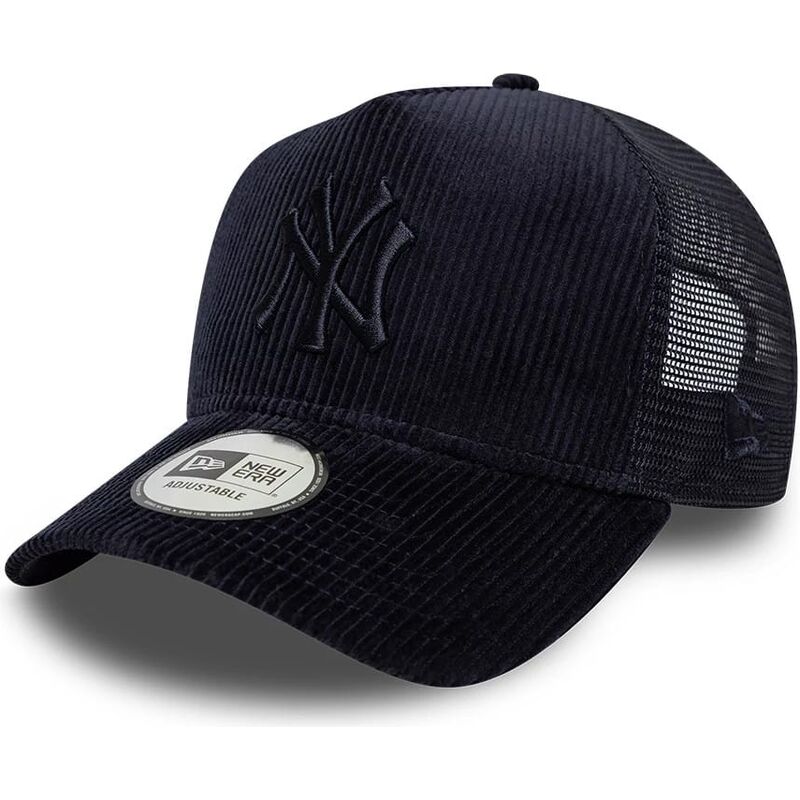 cappello-curvo-blu-marino-snapback-a-frame-tonal-cord-dei-new-york-yankees-mlb-di-new-era
