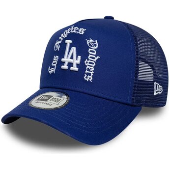 Cappello curvo blu snapback A Frame Wordmark dei Los Angeles Dodgers MLB di New Era