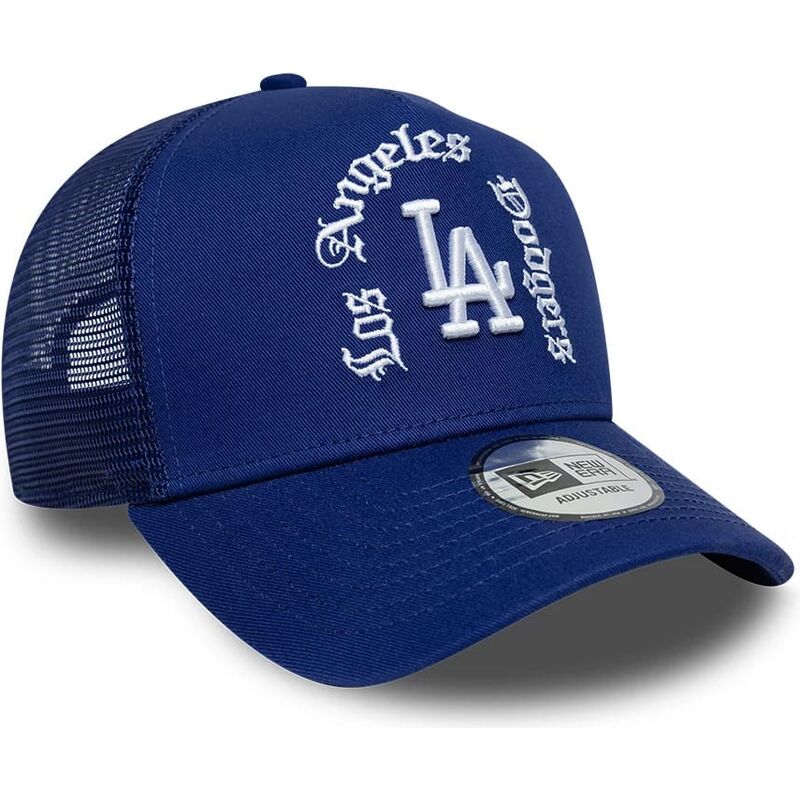 cappello-curvo-blu-snapback-a-frame-wordmark-dei-los-angeles-dodgers-mlb-di-new-era