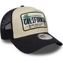 mutzen-gebogen-beige-snapback-a-frame-license-plate-der-california-von-new-era