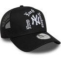 casquette-trucker-noire-a-frame-wordmark-new-york-yankees-mlb-new-era