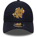cappello-curvo-blu-marino-snapback-9forty-m-crown-a-frame-emblem-dei-new-york-yankees-mlb-di-new-era