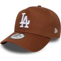 cappello-curvo-marrone-snapback-e-frame-league-essential-dei-los-angeles-dodgers-mlb-di-new-era