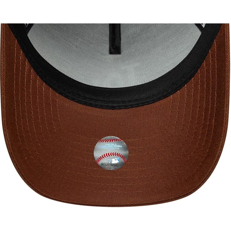 casquette-courbee-marron-snapback-e-frame-league-essential-los-angeles-dodgers-mlb-new-era