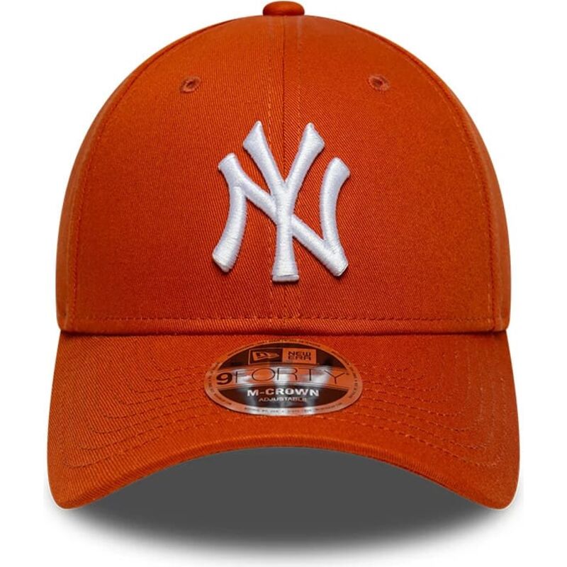 mutzen-gebogen-orange-snapback-9forty-m-crown-der-new-york-yankees-mlb-von-new-era