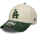 cappello-curvo-beige-snapback-9forty-m-crown-cord-dei-los-angeles-dodgers-mlb-di-new-era