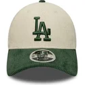 cappello-curvo-beige-snapback-9forty-m-crown-cord-dei-los-angeles-dodgers-mlb-di-new-era