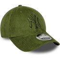 mutzen-gebogen-grun-verstellbares-band-9forty-m-crown-cord-der-new-york-yankees-mlb-von-new-era